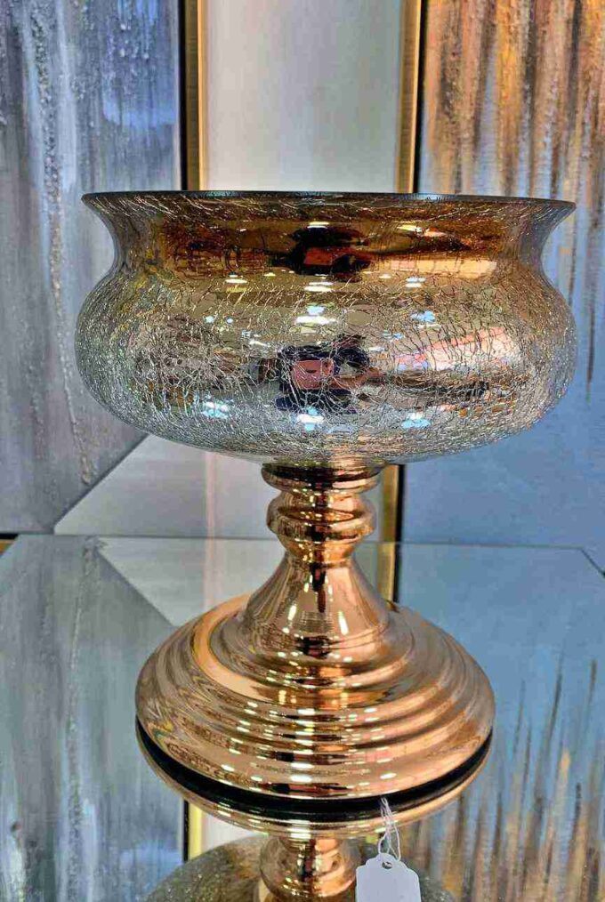 Candelabro Mesa Ocre Craquelado Ref. 1634