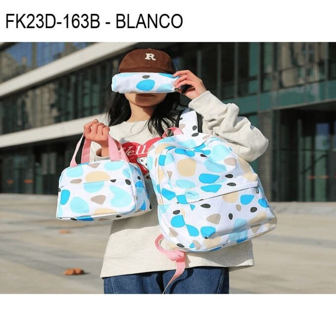 Kit escolar triple maleta lonchera y cartuchera  FK23D-163