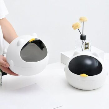 Mini basurera de escritorio con tapa decorativo cubo de almacenamiento FK23D-210