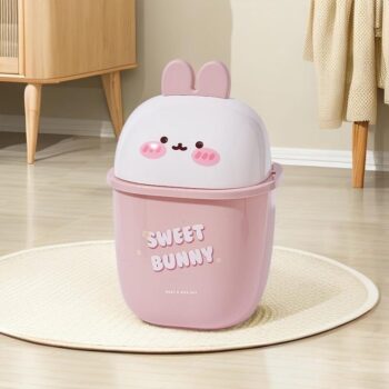 Mini basurera de escritorio con tapa decorativo cubo de almacenamiento FK23D-220