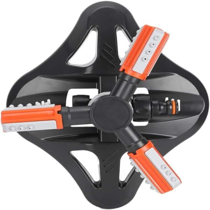 Aspersor rociador de riego 360 rotacion automatica de jardin gris naranja FK23D-181