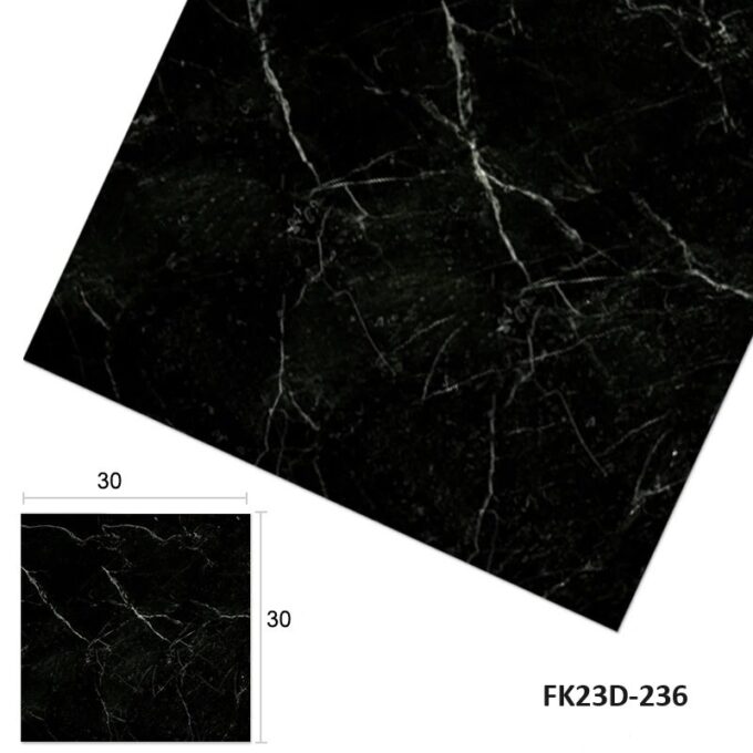 Azulejo adhesivo 30 x 30 negro marmolizado pegatina decorativa FK23D-236