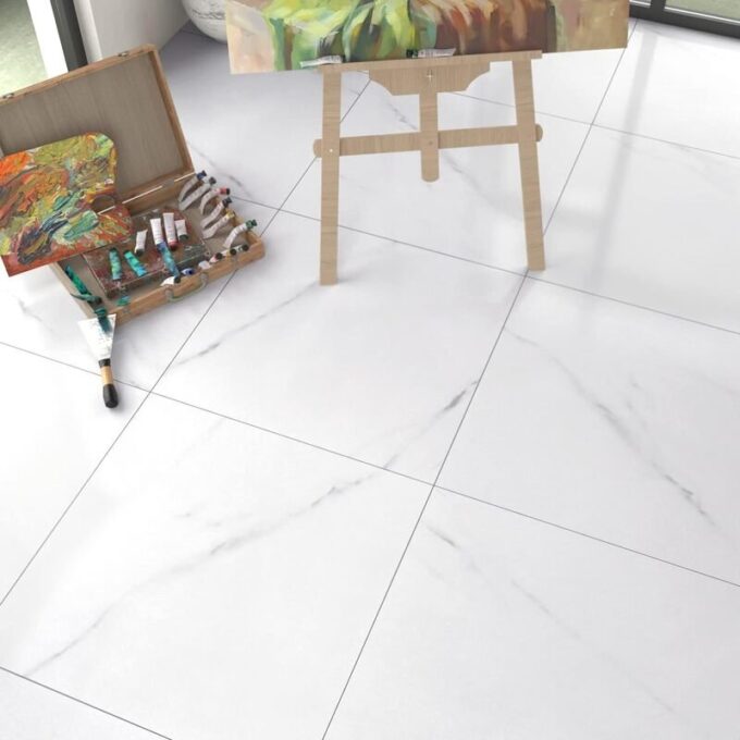 Azulejo adhesivo 60 x 60 blanco satinado pegatina decorativa FK23D-252