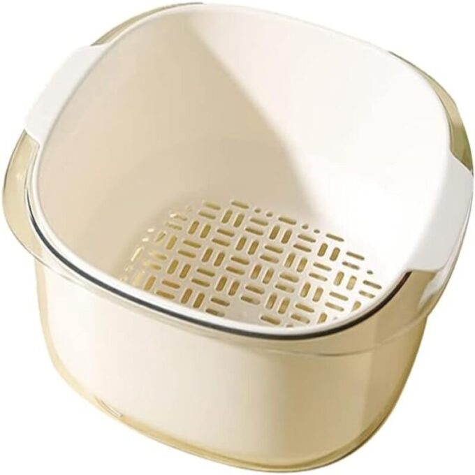 Cesta con escurridor para alimentos tazon de cocina con drenaje FK23D-201