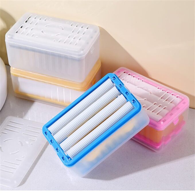 Jabonera multifuncional con rodillos dispensador jabon FK23B-43