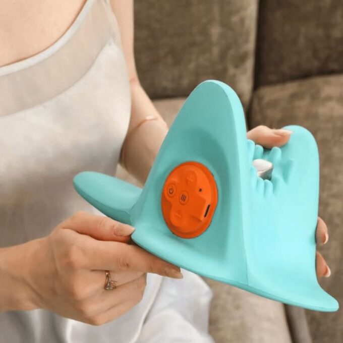 Masajeador de cuello cervical recargable con electroterapia FK23D-120