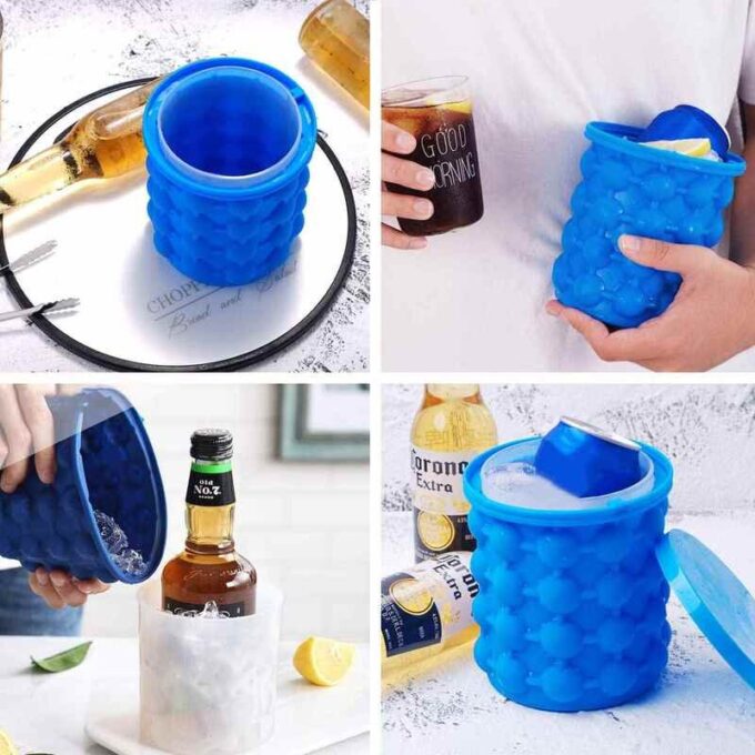 Molde siliconado para cubos de hielo cubeta portátil FK23D-101