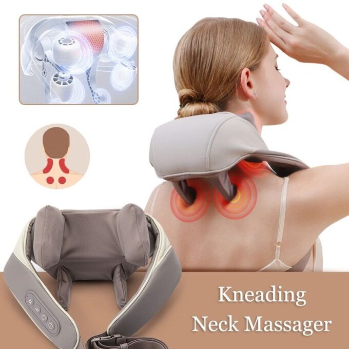 Masajeador inalambrico calefactor cervical 3 en 1 FK23D-106