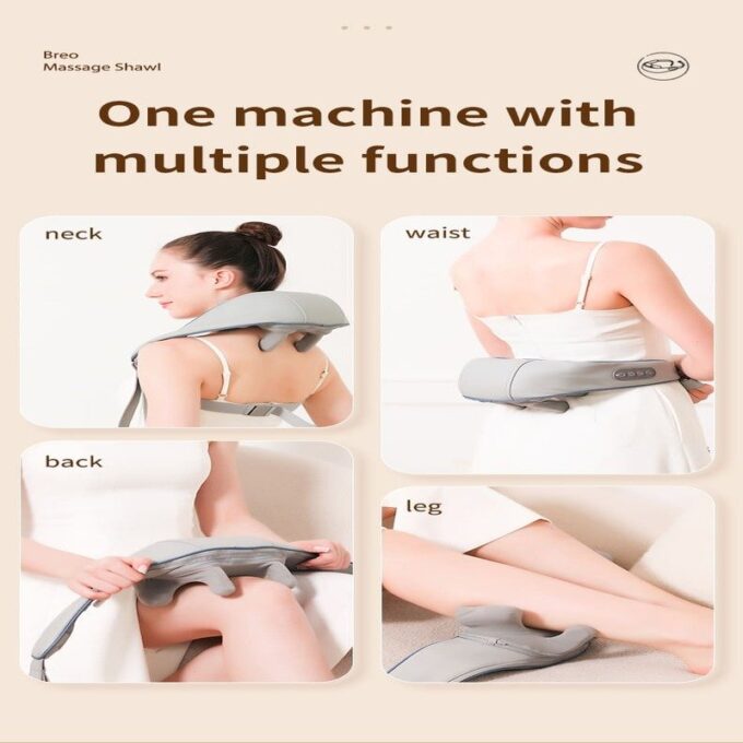 Masajeador inalambrico calefactor cervical 3 en 1 FK23D-106