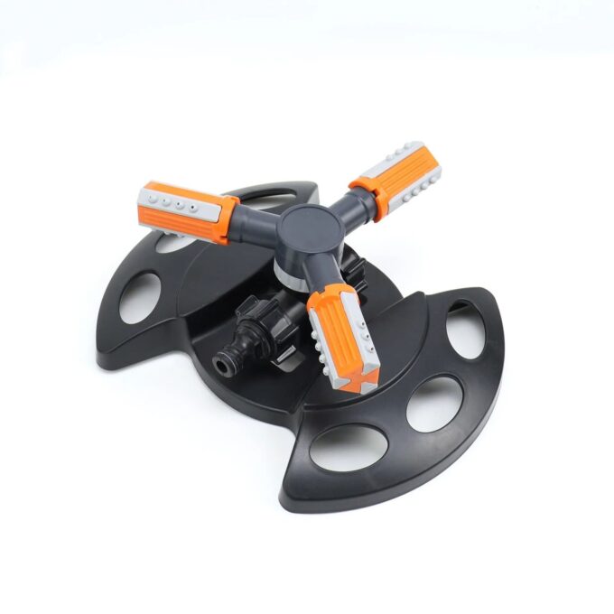 Aspersor rociador de riego 360 rotacion automatica de jardin negro naranja  FK23D-180