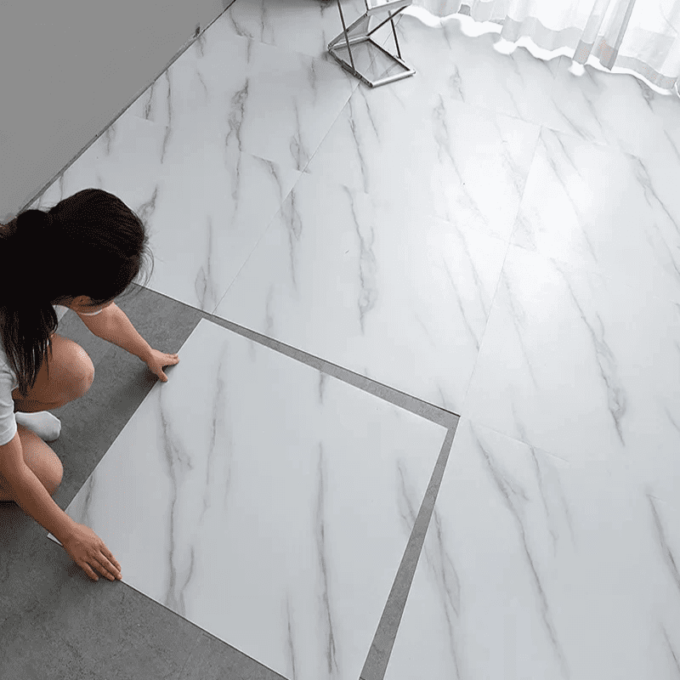 Azulejo adhesivo 60 x 60 blanco satinado pegatina decorativa FK23D-249