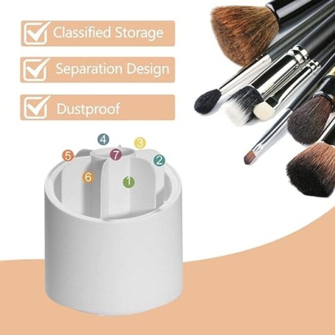Organizador de maquillaje giratorio multifuncional con tapa FK23D-38