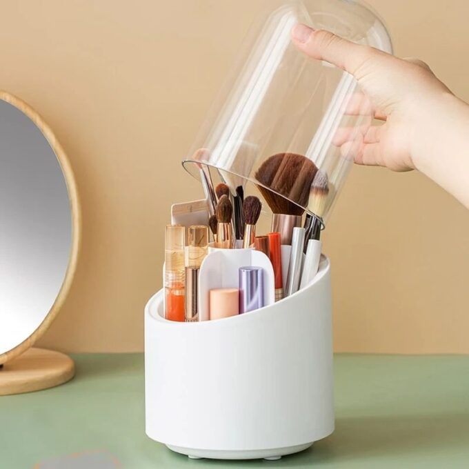 Organizador de maquillaje giratorio multifuncional con tapa FK23D-38