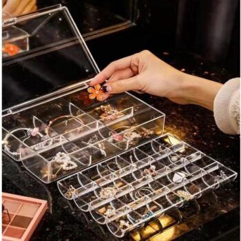 Organizador 2 en 1 con tapa Multifuncional joyas y maquillaje FK23D-43