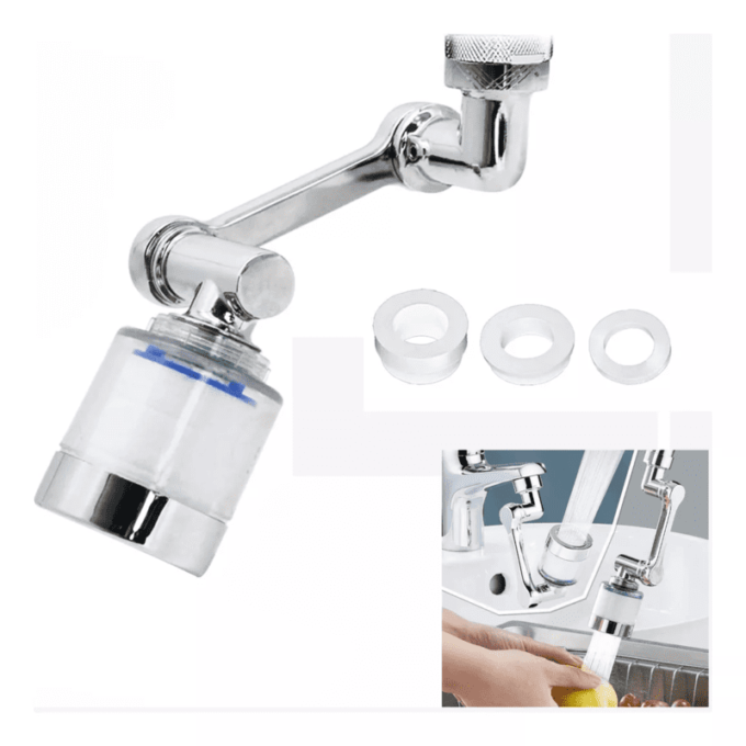Extensor de grifo plástico con filtro purificador anti salpicaduras FK23D-12