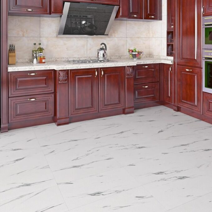 Azulejo adhesivo 60 x 30 blanco marmolizado pegatina decorativa FK23D-244