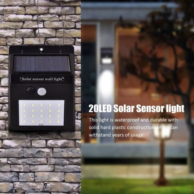 Lampara led recargable con energia solar y sensor de movimiento luz portatil FK23D-48