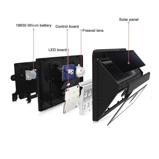 Lampara led recargable con energia solar y sensor de movimiento luz portatil FK23D-48