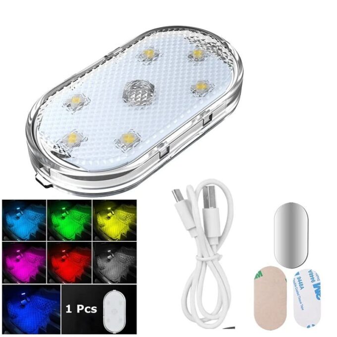 Luz LED tactil adhesiva para techo de carro multicolor FK23D-52