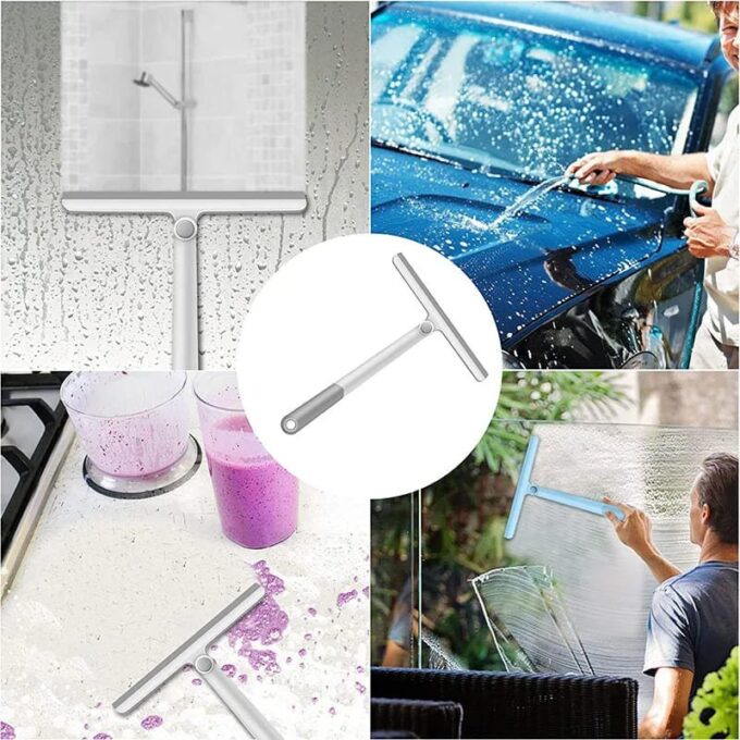 Limpiavidrios de doble cara escurridor de ventanas ajustable de mango largo FK23D-58