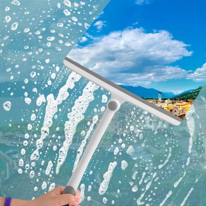 Limpiavidrios de doble cara escurridor de ventanas ajustable de mango largo FK23D-58