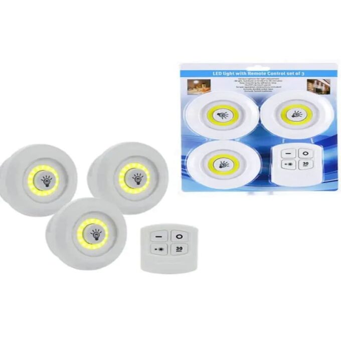 Luces LED adhesivas set x3 con control lamparas inteligentes FK23D-45