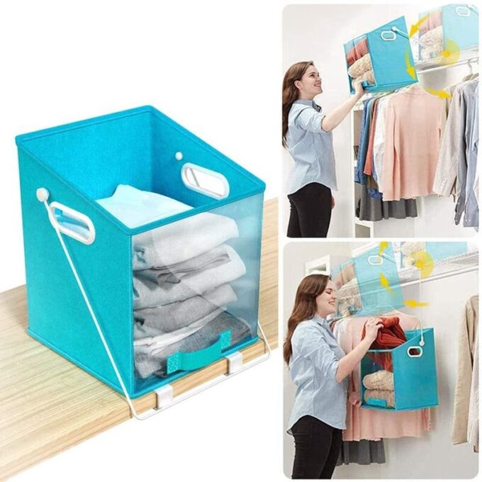 Organizador de ropa plegable cesta multifuncional ajustable almacenador FK23D-54