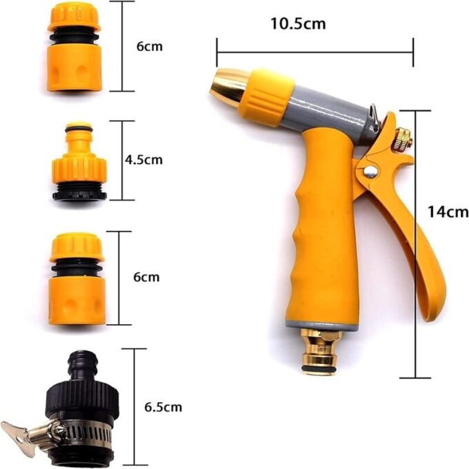Boquilla ajustable para manguera con juego de conectores FK23D-102