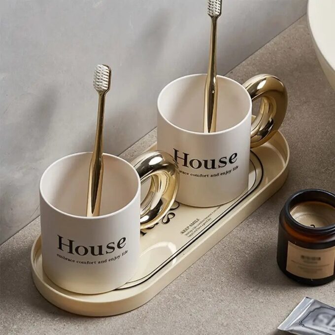 Pocillo decorativo blanco house utensilio cocina FK23D-230