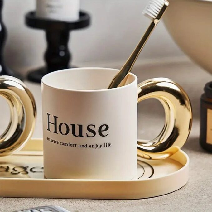 Pocillo decorativo blanco house utensilio cocina FK23D-230