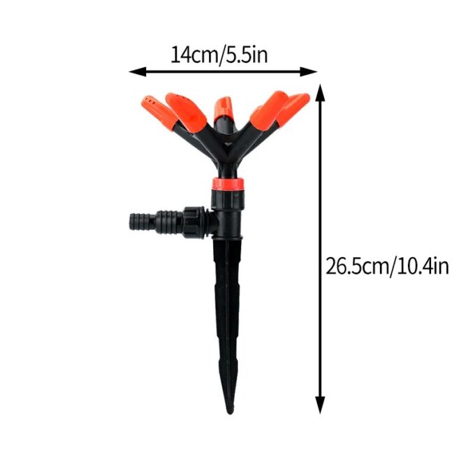 Rociador giratorio automatico de tres puntas ajustable  FK23D-111