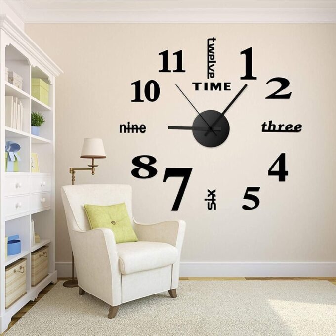 Reloj pared, 40cm diseño pegatina sticker 3D RELOJ DE PARED FK22B-150