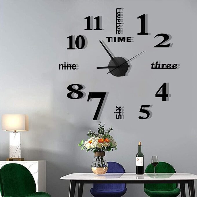 Reloj pared, 40cm diseño pegatina sticker 3D RELOJ DE PARED FK22B-150