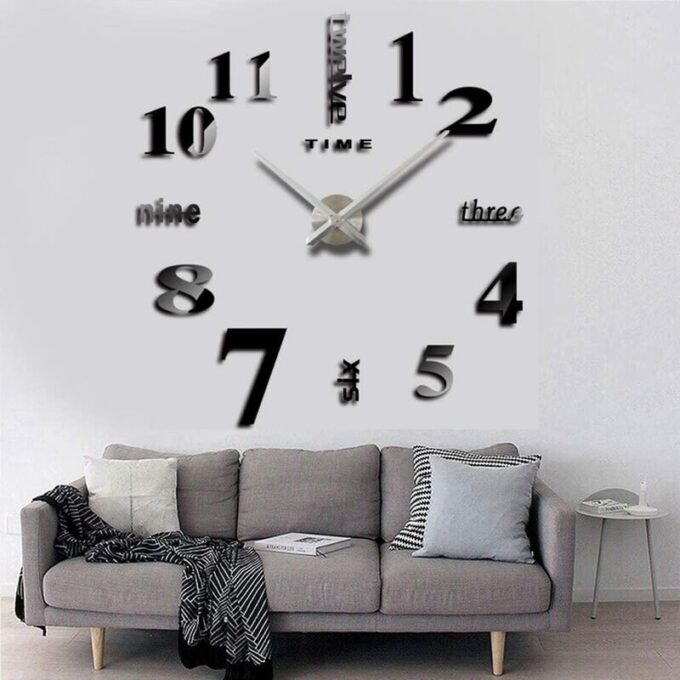 Reloj pared, 40cm diseño pegatina sticker 3D RELOJ DE PARED FK22B-150