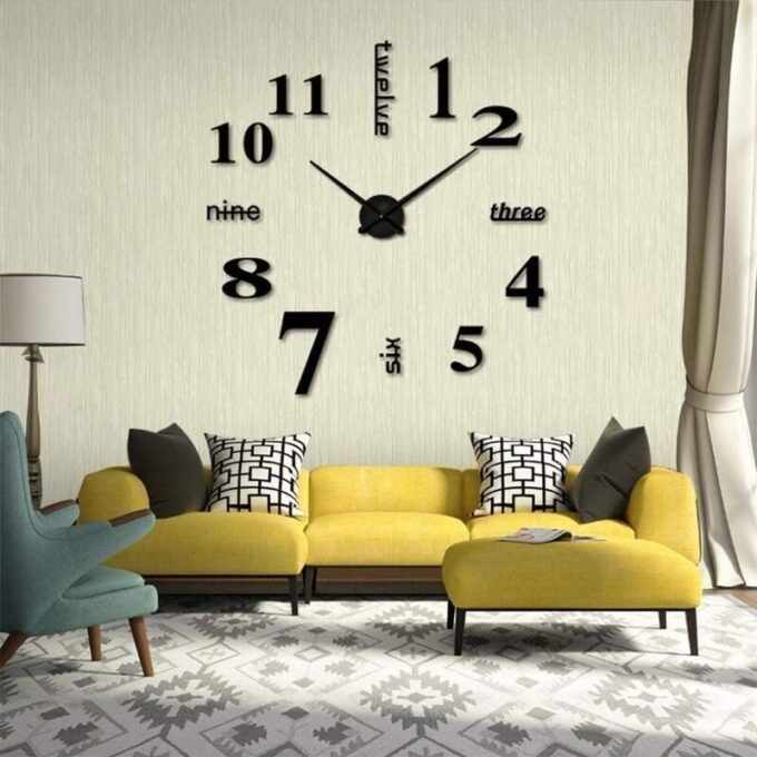 Reloj pared, 40cm diseño pegatina sticker 3D RELOJ DE PARED FK22B-150