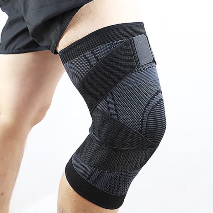 Rodillera ortopedica ajustable de compresion con velcro SHARK-001