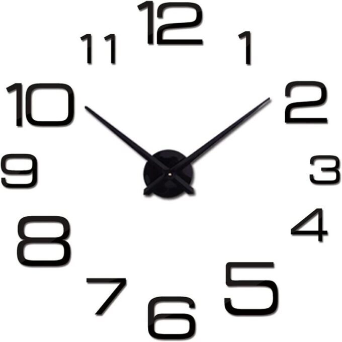 Reloj pared diseño pegatina sticker 3D FK23B-01