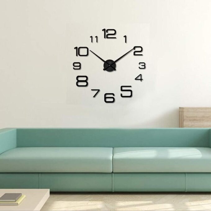 Reloj pared diseño pegatina sticker 3D FK23B-01