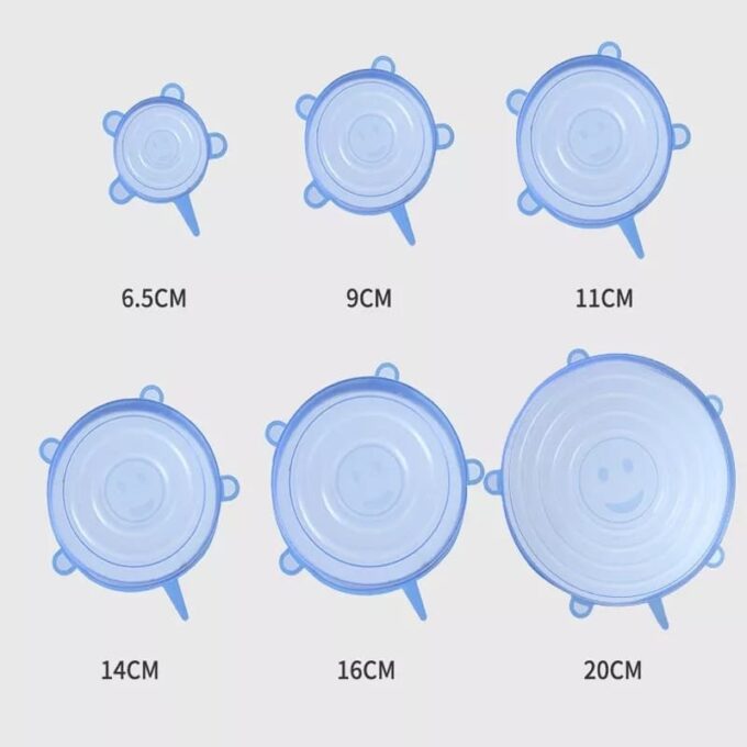 Tapas de silicona reutilizables x6 pcs FK22-08