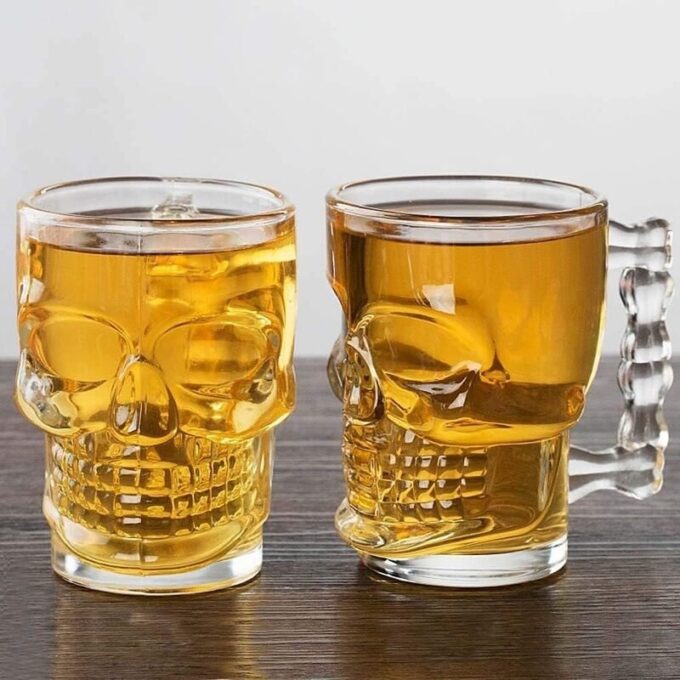 Vaso de Calavera setx6 unds en vidrio de lujo para whisky FK23B-67