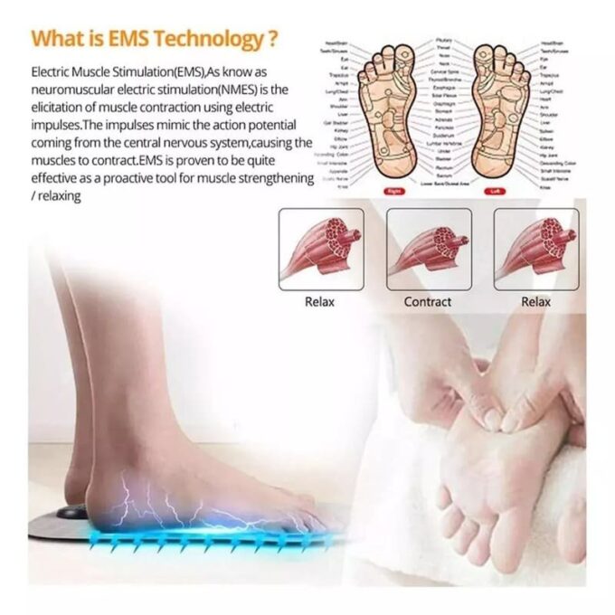 Tapete masajeador de pies electroestimulador FK23B-64