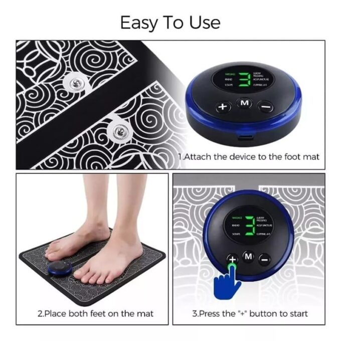 Tapete masajeador de pies electroestimulador FK23B-64