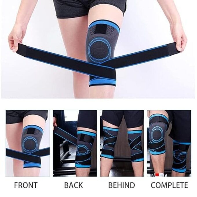 Rodillera ortopedica ajustable de compresion con velcro SHARK-001