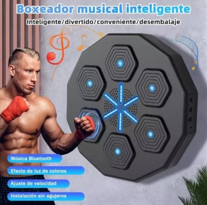 Tablero de boxeo con guantes