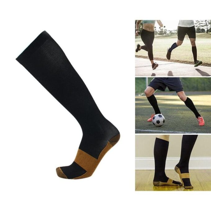 Medias de compresion negro café COMPOSICION 97% NYLON, 3% SPANDEX FK22B-28