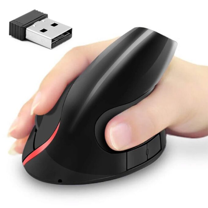 Mouse Vertical Inalámbrico Receptor USB