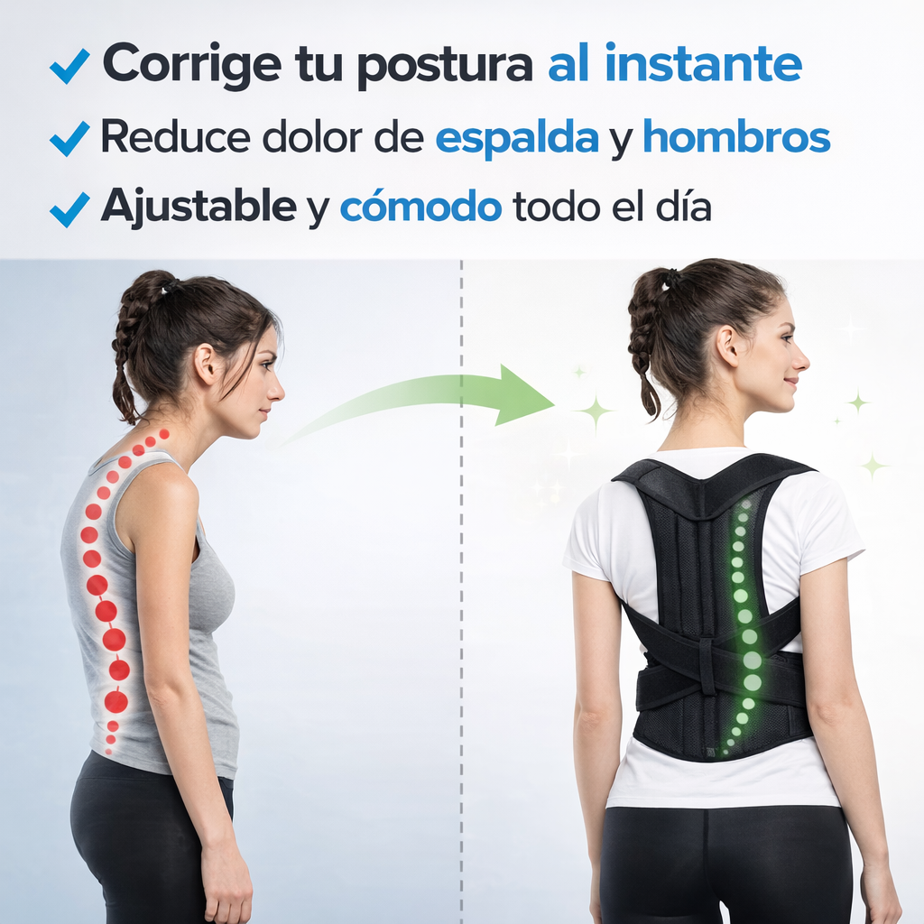 Corrector De Postura Espalda Ajustable Ortopédico Soporte Lumbar FK17-ORT116