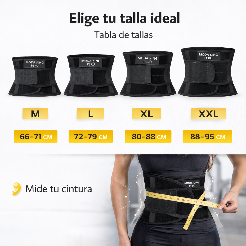Faja Reductora Moldeadora Reloj De Arena Doble Ajuste | Gym Alta FK17-SM016