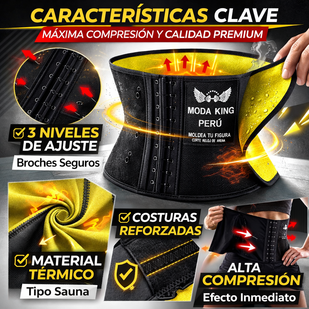 Faja Reductora Térmica Alta Compresión Sauna Moldea Cintura Unisex FK17-SM015