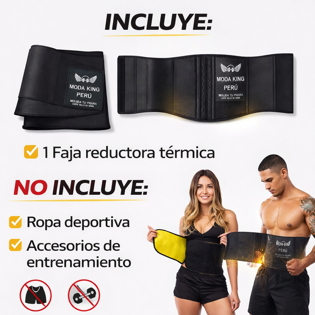 Faja Reductora Térmica Alta Compresión Sauna Moldea Cintura Unisex FK17-SM015